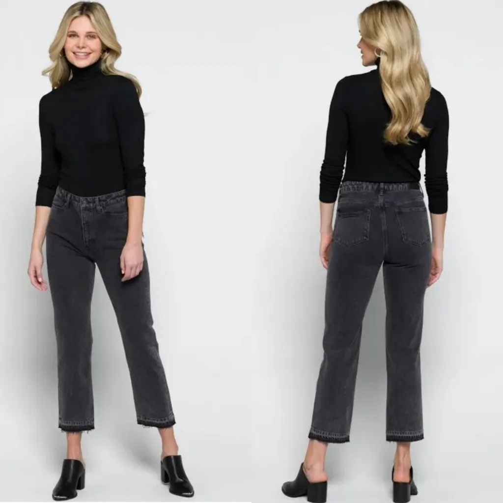 PAIGE Women's Sarah Straight Ankle Jeans with Undone Hem Size 27 - Image 2