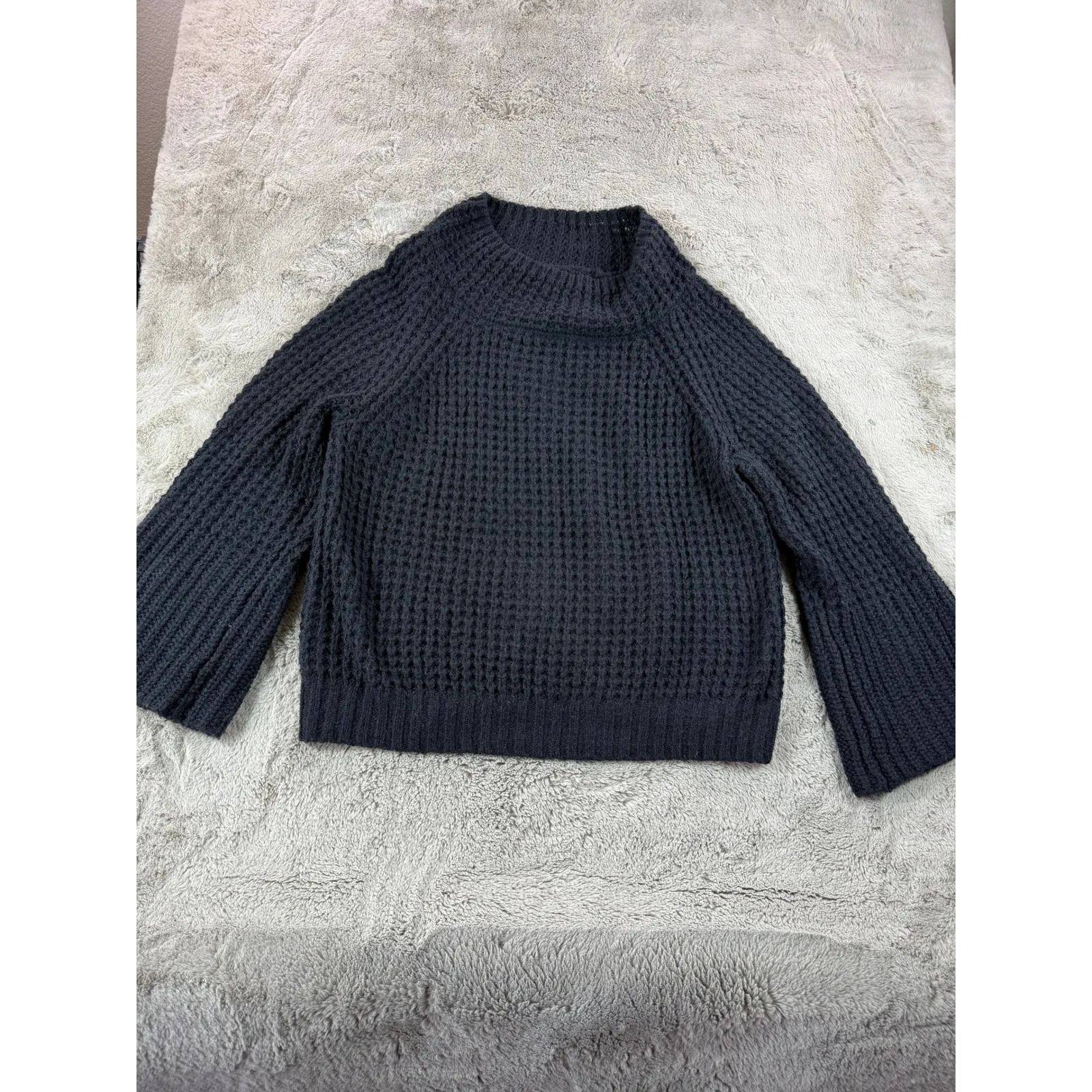 Maeve by Anthropologie Waffle Knit Mock Neck Dionne Bell - Image 2