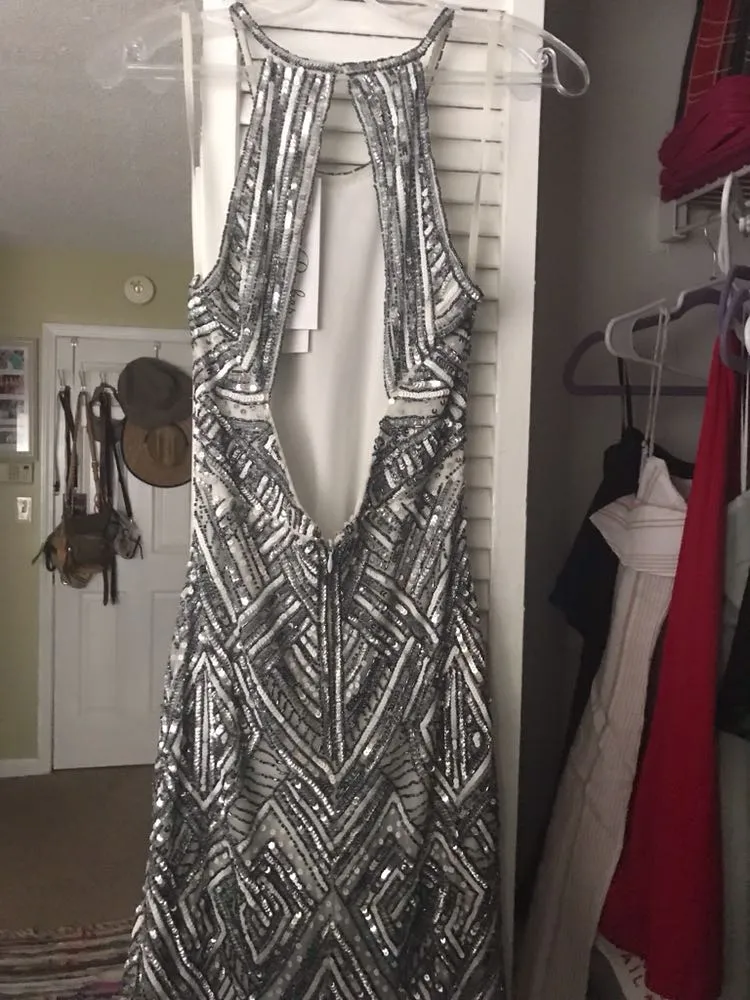 Silver Sequin Dress - Image 3