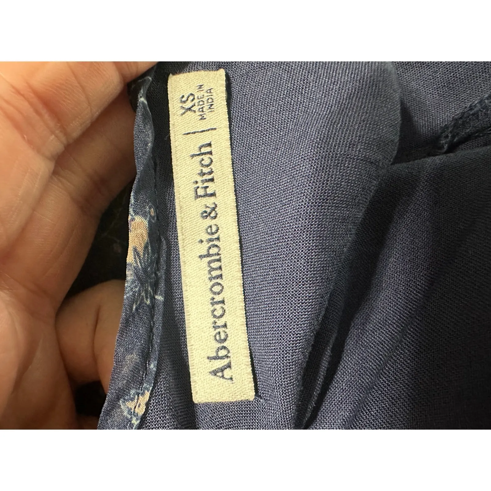 Abercrombie Fitch Navy Floral Ruffle Tiered Mini‎ Dress XS - Image 8