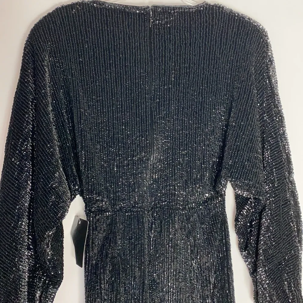 Retrofete Aubrey black long sleeve mini dress small NWT - Image 6