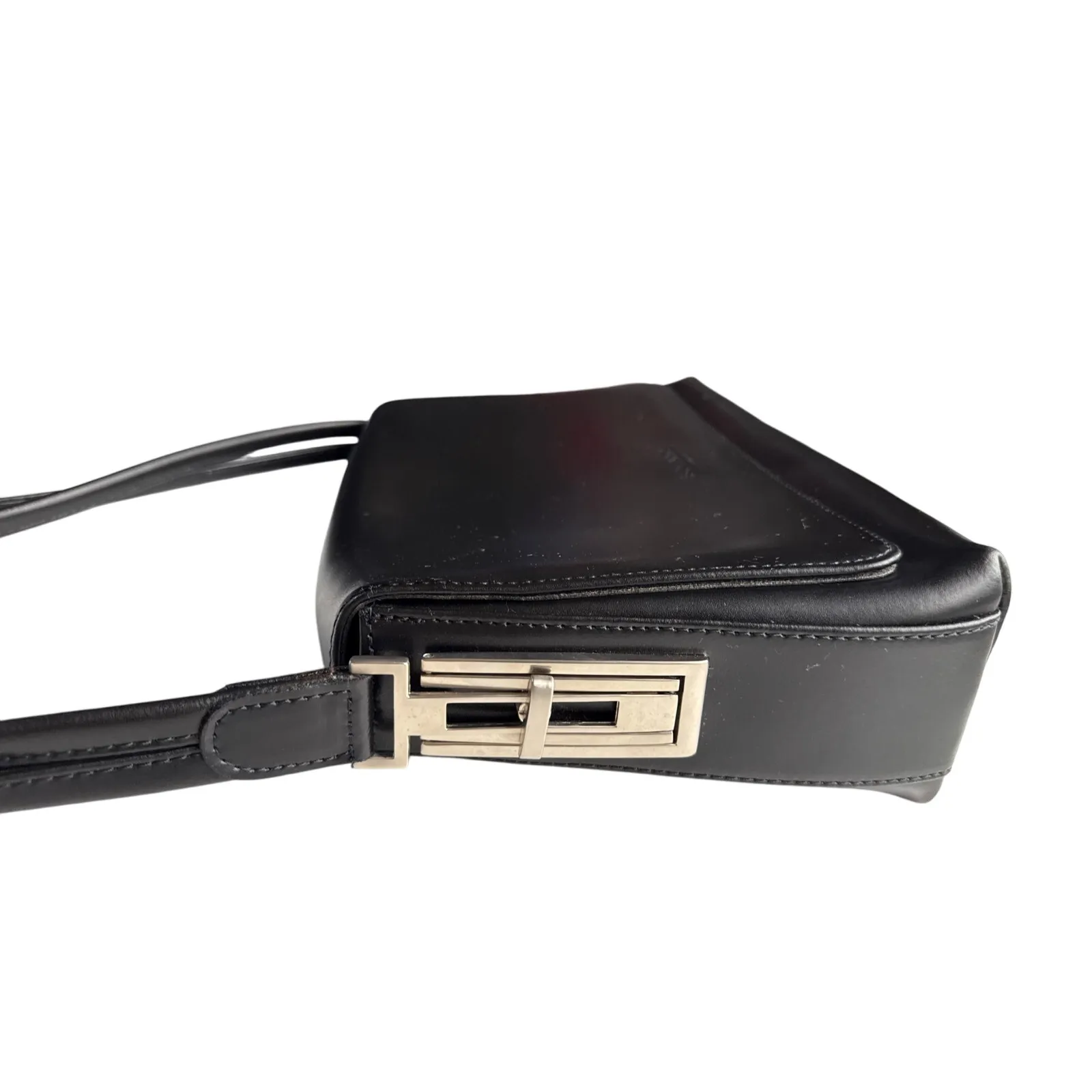 Solano Paris Black Leather Shoulder Bag With Unique Adjustable Strap - Image 5