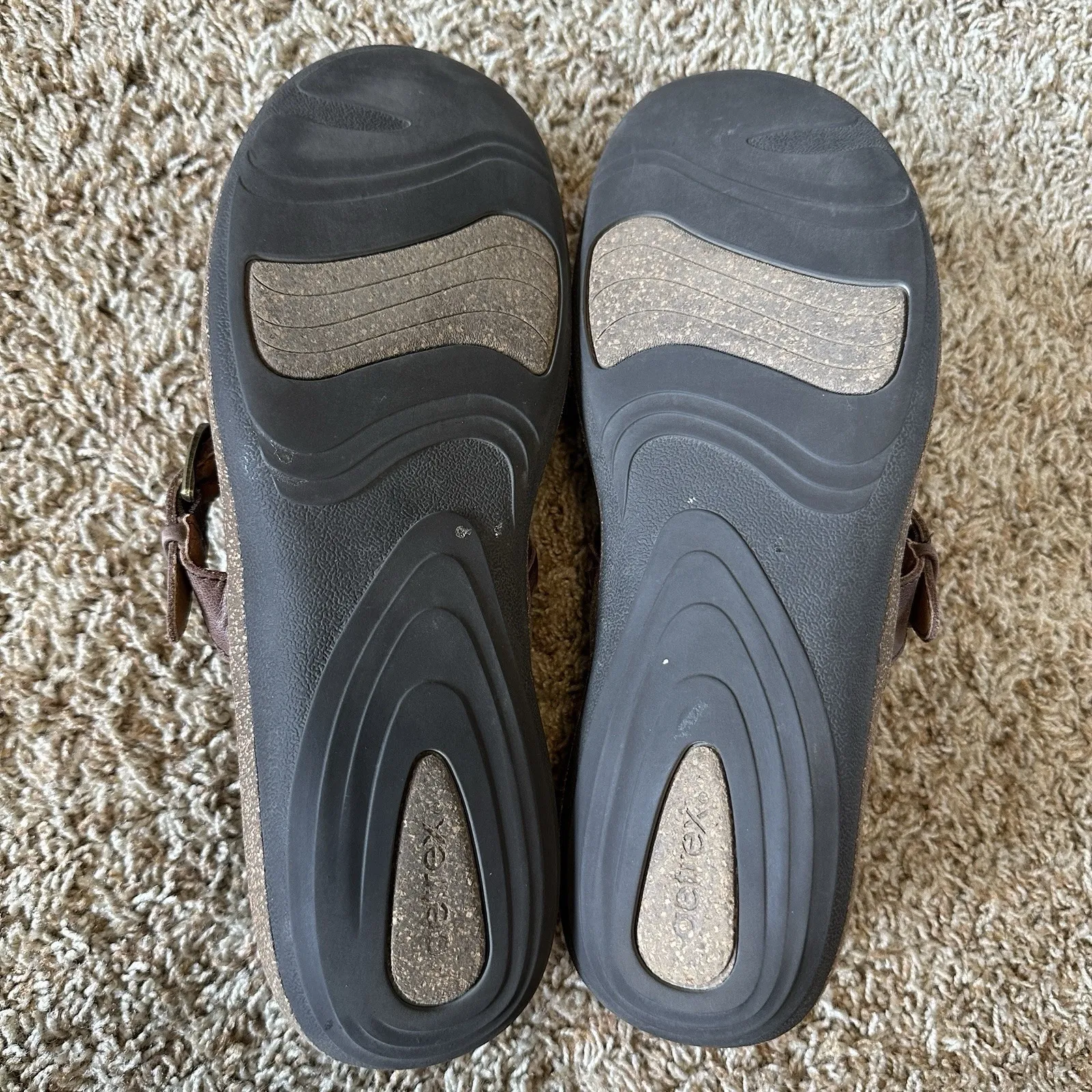 Aetrex Women's 10M Libby Orthopedic Adjustable Strap Leather Arch Support Clogs Brown Size 10 - Image 9