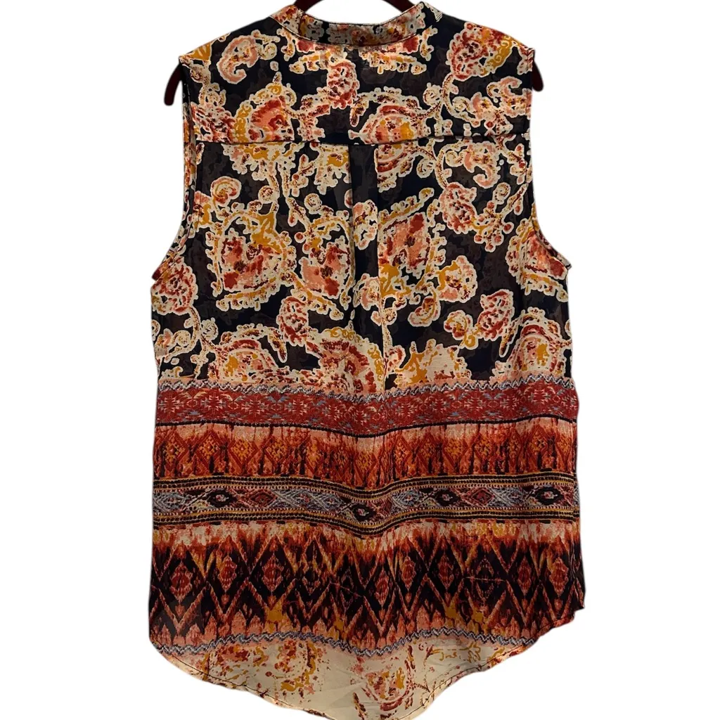 1X Live 4 Truth Multi Color Sheer Blouse - Image 2