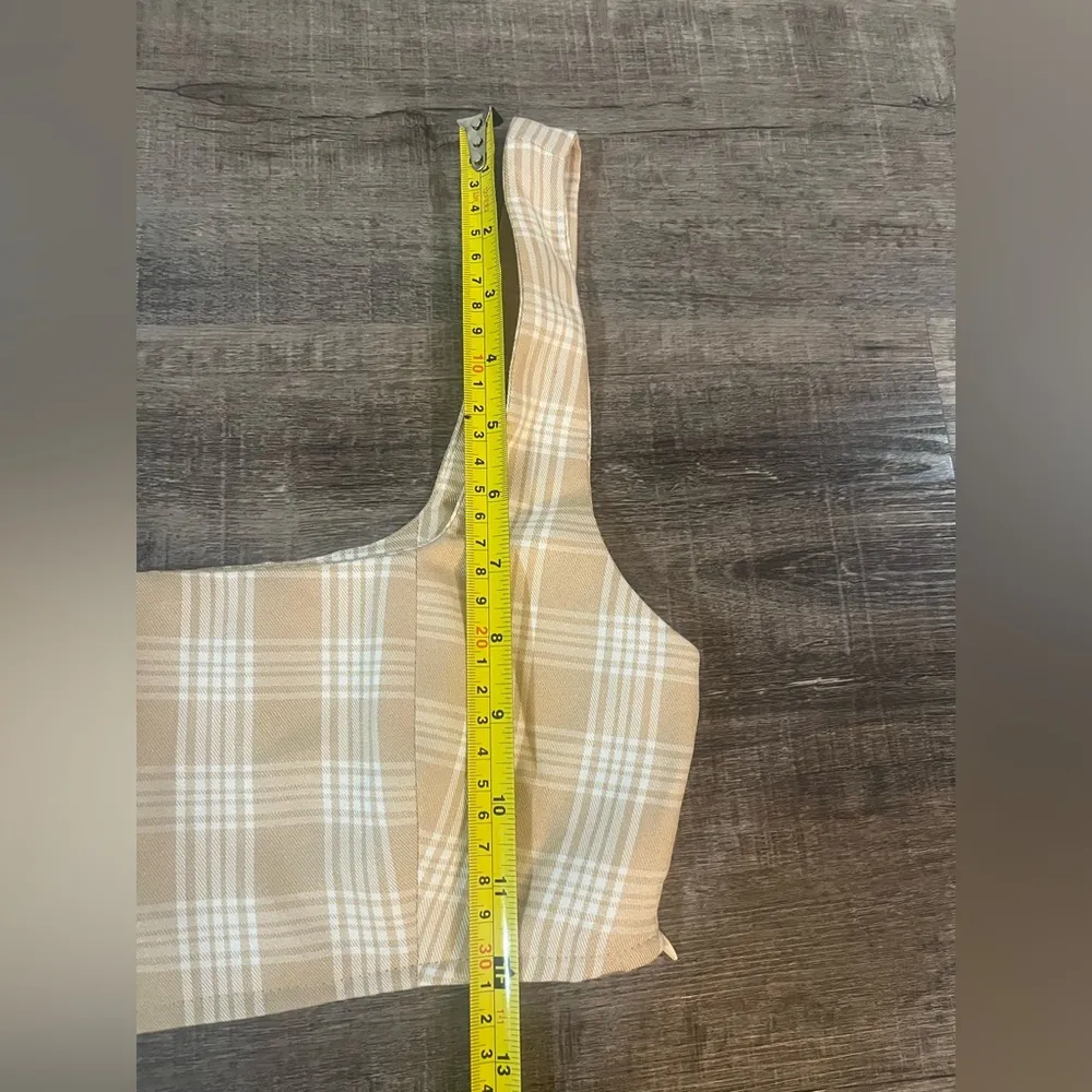 PRINCESS POLLY Huxley top in Beige Check - Image 8