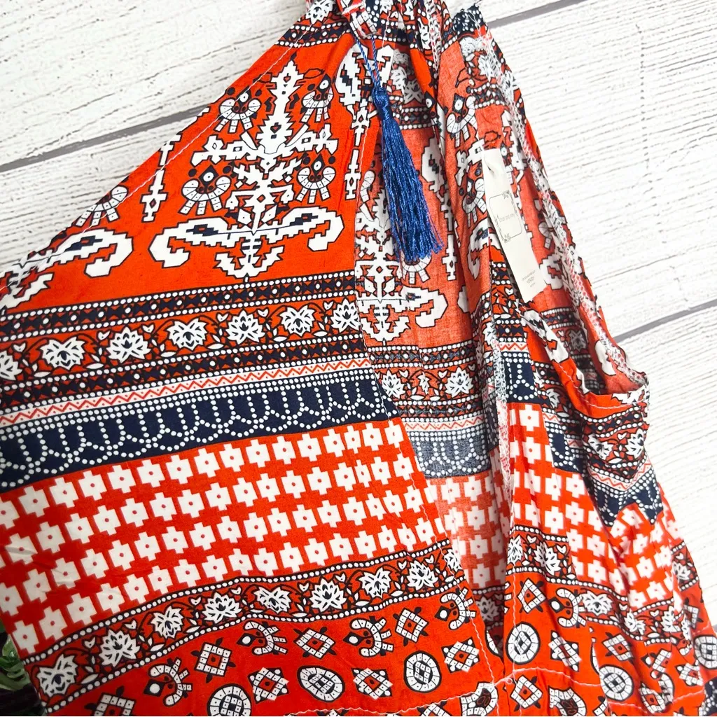 NWT Ethan and Amy Red & Blue Boho Patterned Sleeveless Romper Size Small - Image 11