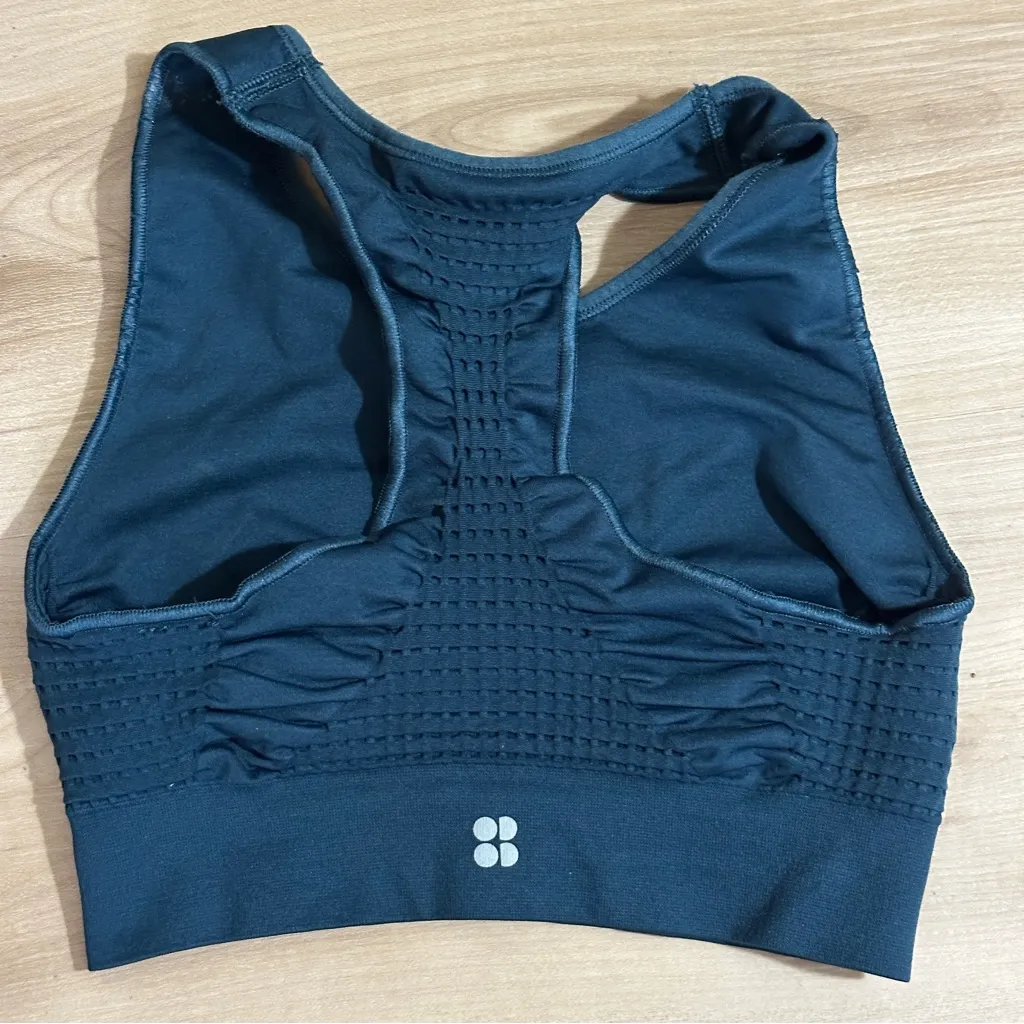 Sweaty Betty Small Stamina Sports Bra in Teal Blue 4920 - Image 4