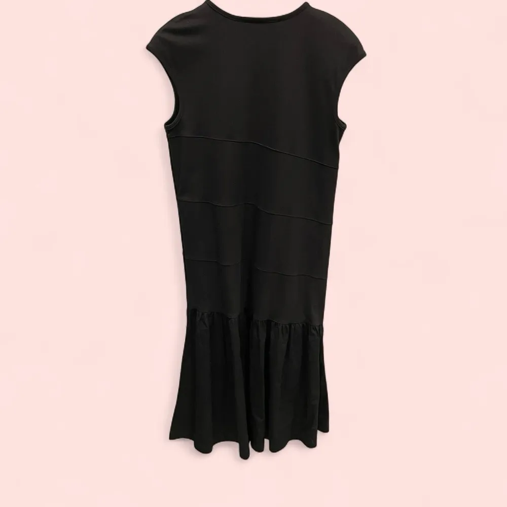 Cute vintage 80’s cotton sleeveless mermaid flare luxury Whimsigoth midi dress - Image 4