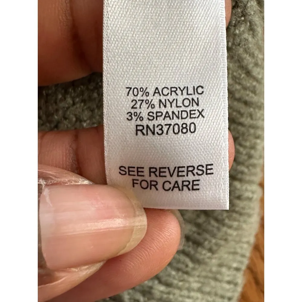 Versona Womens Sage Green Cross Over V-Neck Open Back Sweater Size S - Image 5