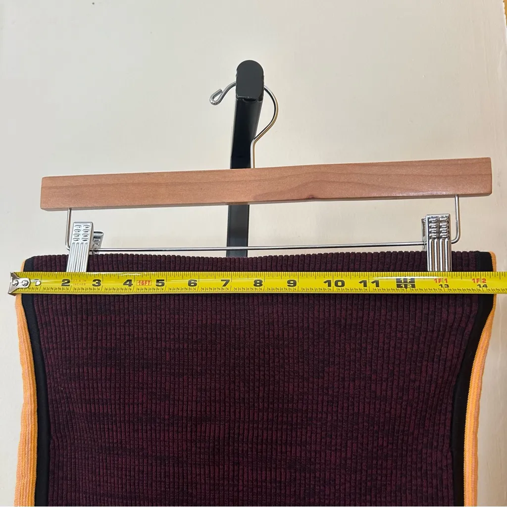 Scotch & Soda Dans La Nuit Fitted Ribbed Knit Skirt Side Stripes Bodycon Size M - Image 11