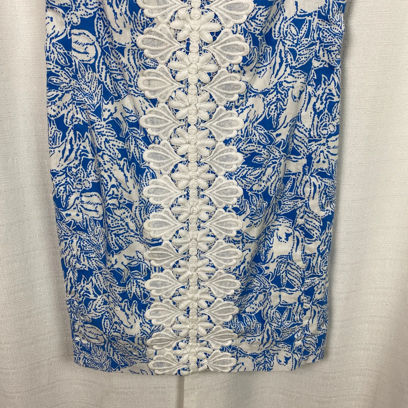 Lilly Pulitzer Melani Shift Dress in Coastal Blue Fancy Feet Sz.2 - Image 8