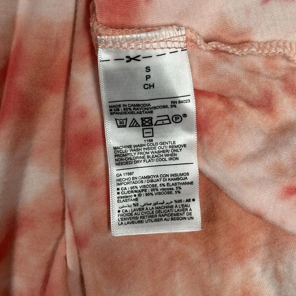 Old Navy Shirt Womens Small Orange Tie Dye Luxe Tank Top Athletic Workout Casual - Image 7