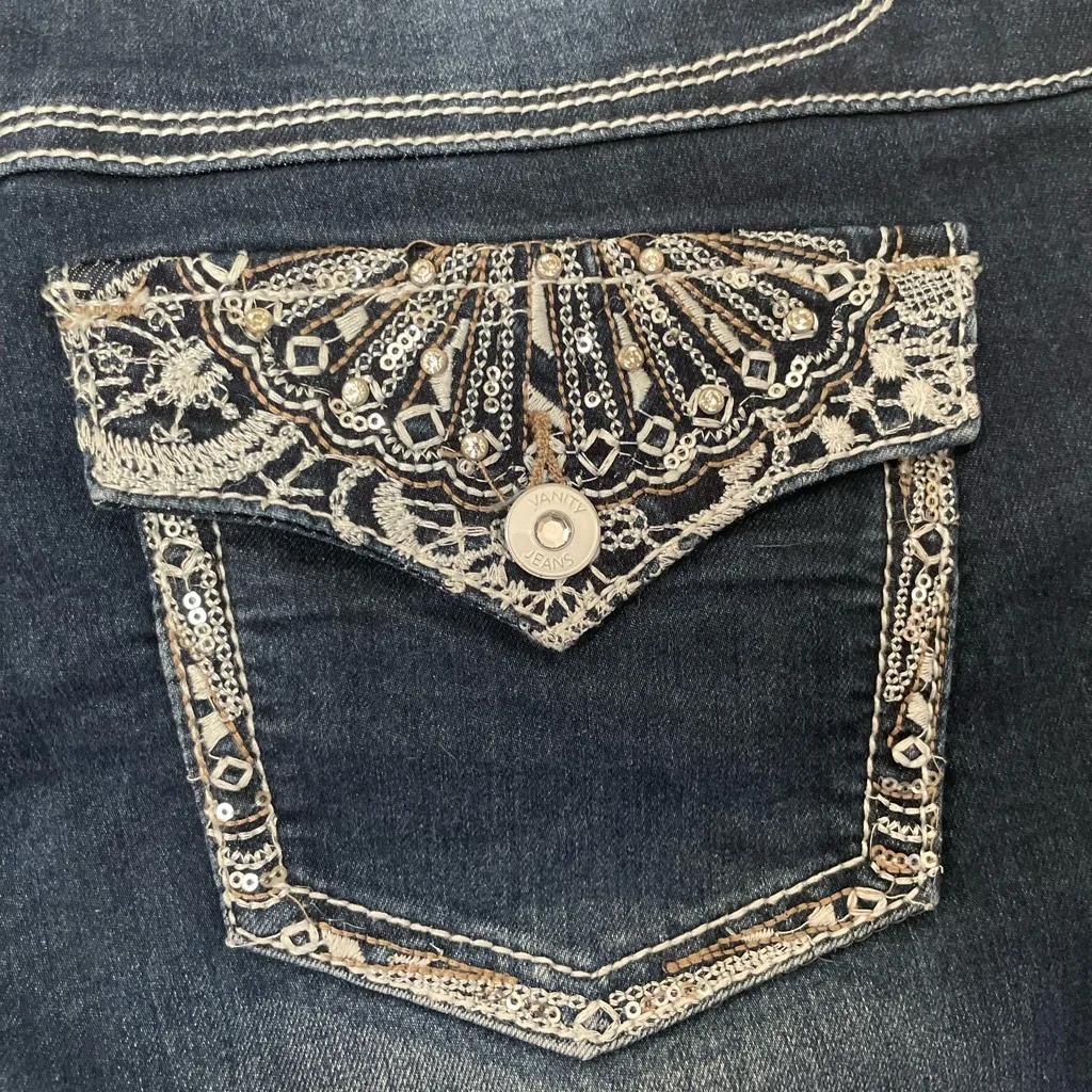 Vanity Dark Blue Women's Capri jeans Size 32 - Image 5