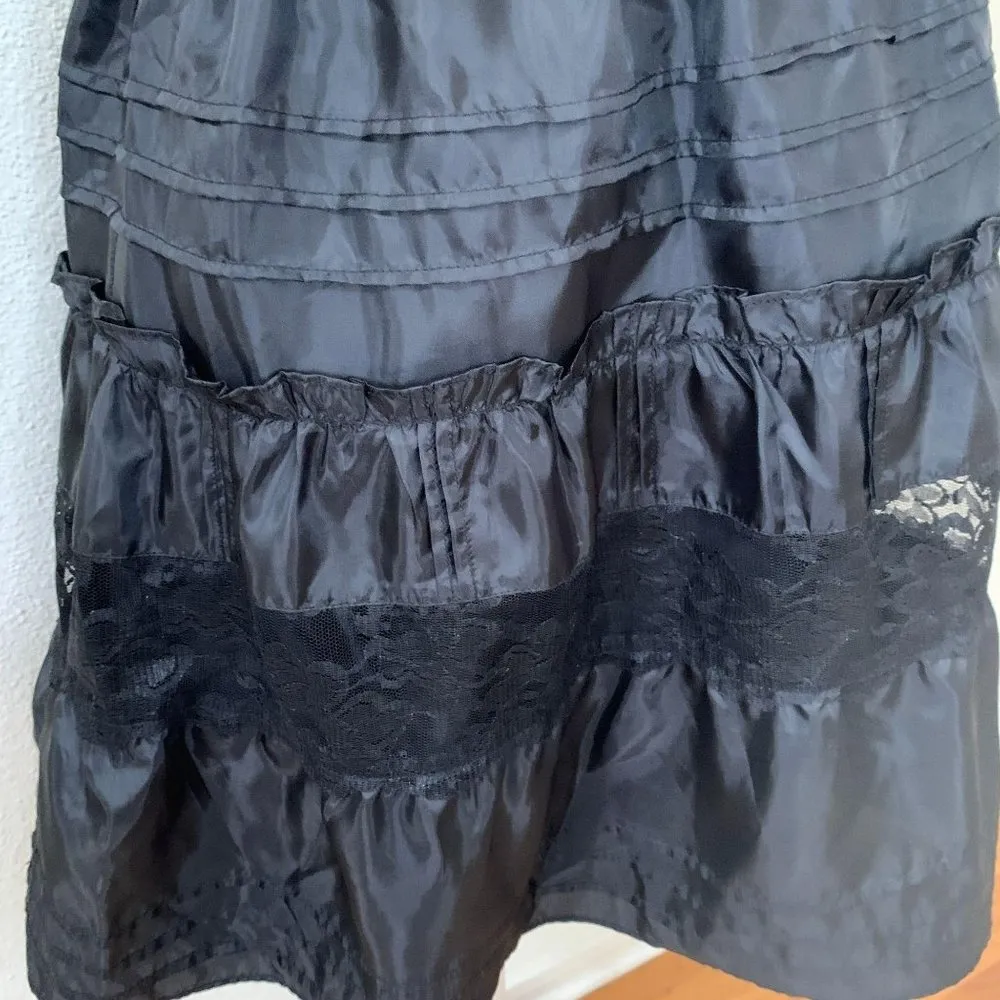 Asos Black Strapless Ruffle Hem Simi Formal Dress - Image 2