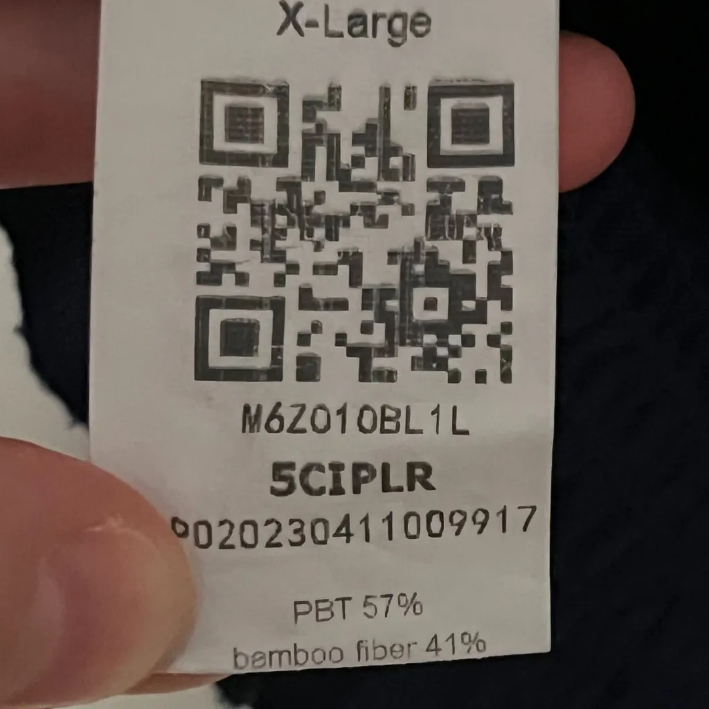 Navy smocked ruffle sleeve blouse classic preppy bamboo size XL sustainable Blue - Image 6