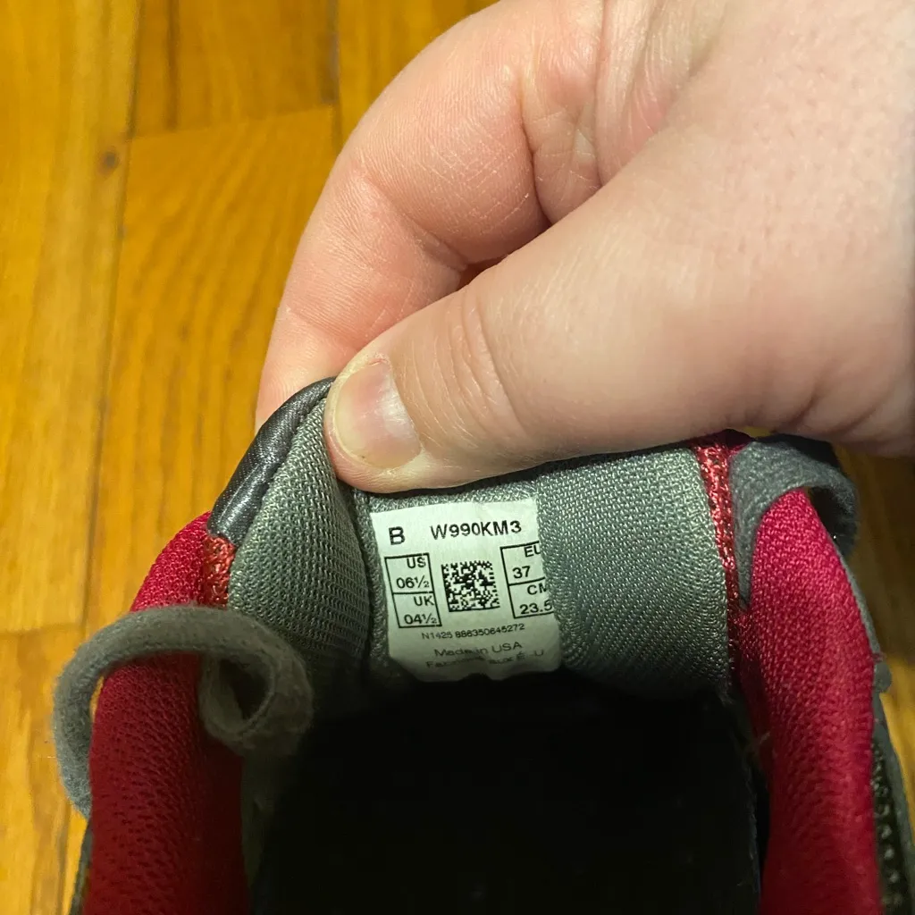 New‎ Balance 990v3 Breast Cancer Awareness Made in USA Gray Pink Size 6.5 - Image 5