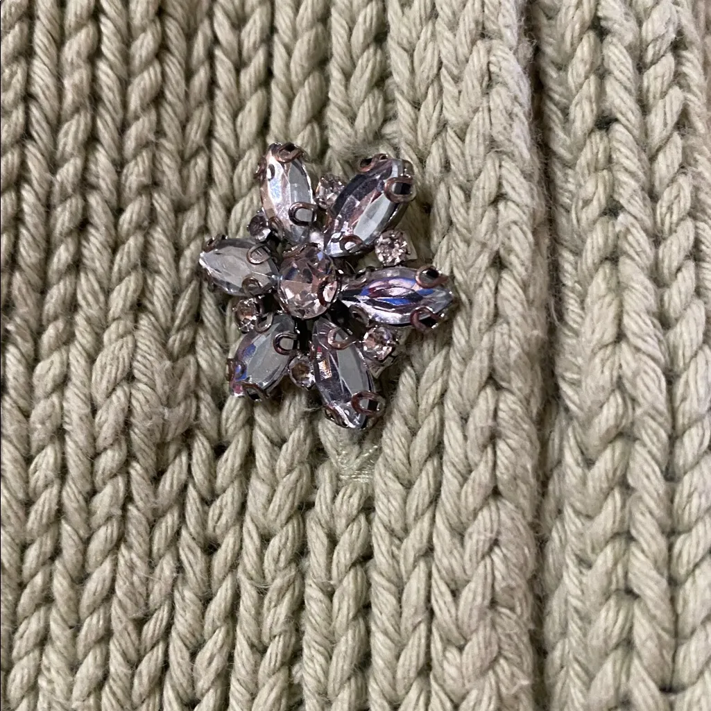 Zara Gem Buttons Green Cardigan Sweater - Image 10