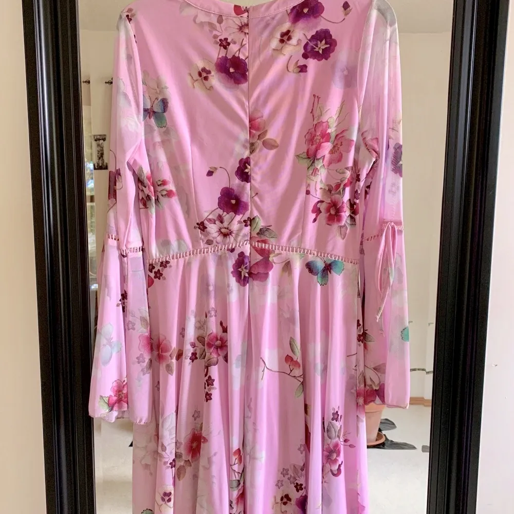 Pink Lavender Butterfly Dress - Image 4