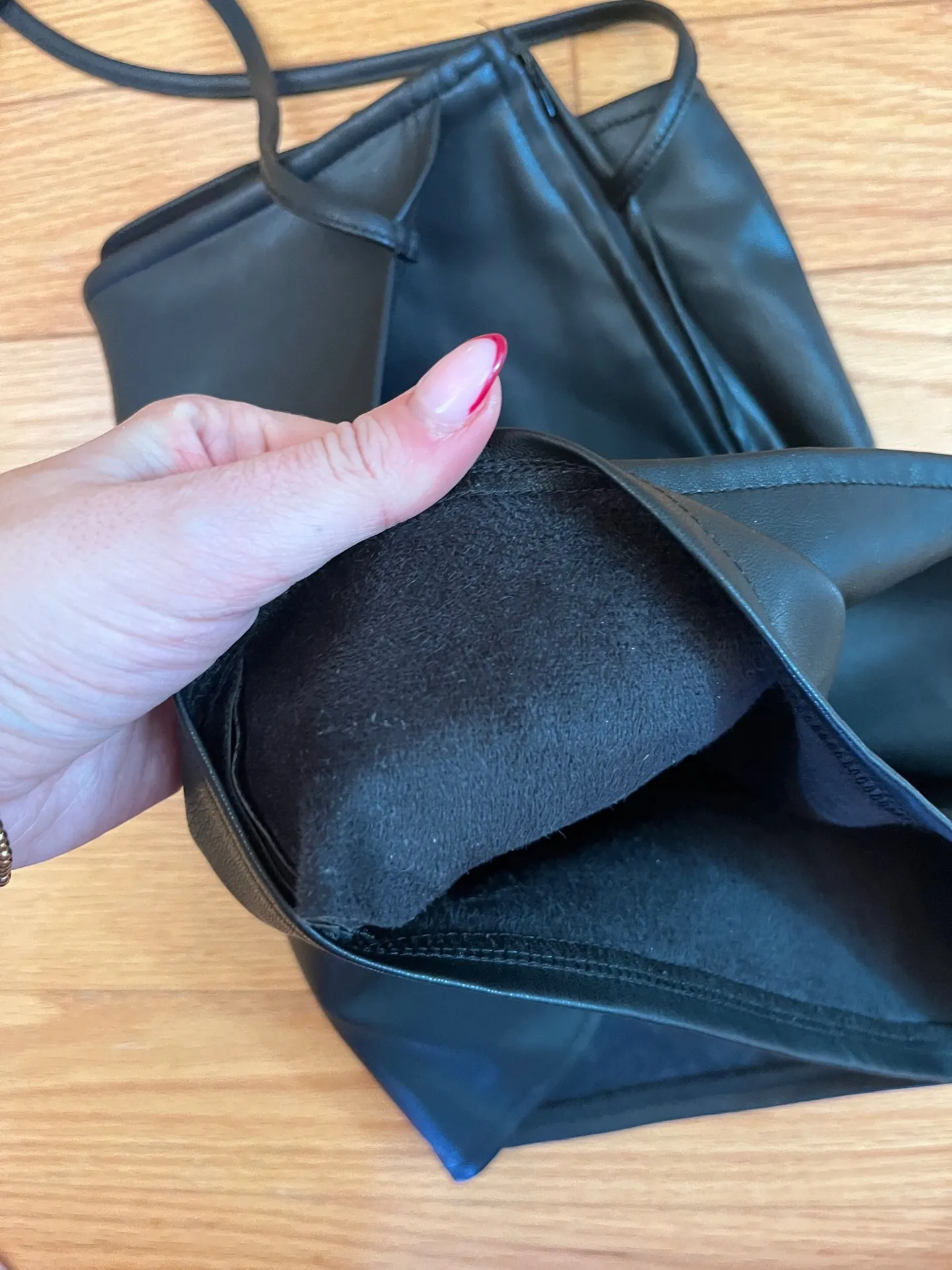 Windsor Suede Skirt Black Faux Mini - Image 4