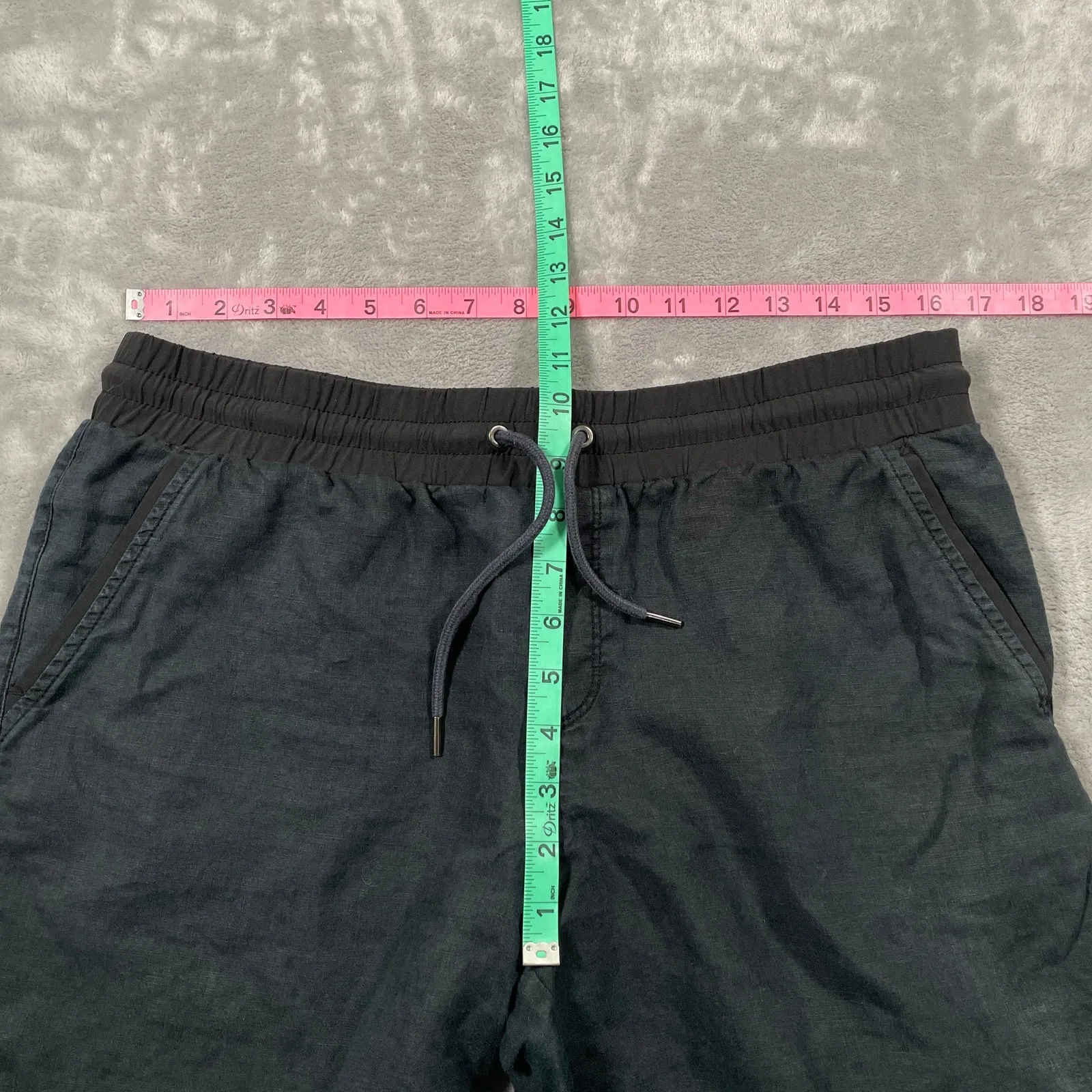 Athleta Beachside Bali Linen Short Women 12 Casual Vacation Resort Stretch Waist - Image 5