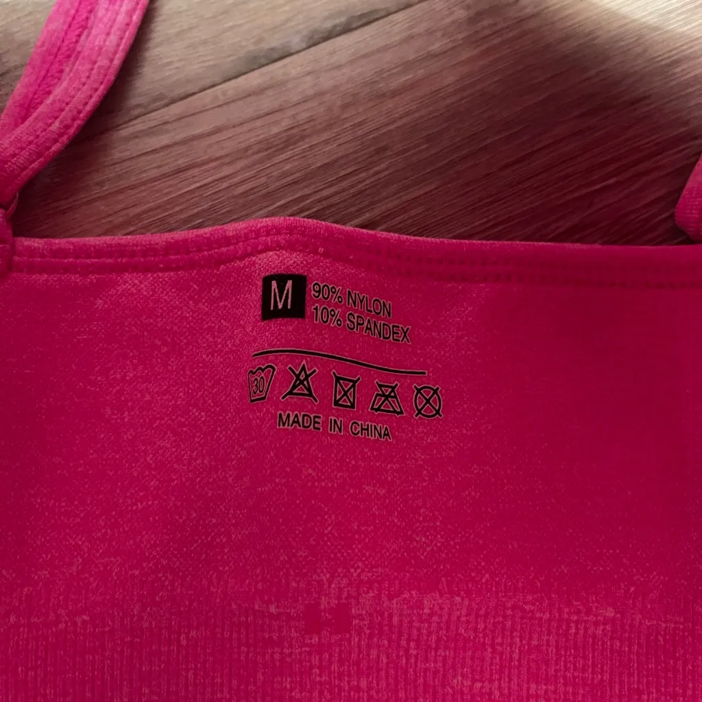 NWOT HOT PINK SPORT YOGA SET TOP AND LEGGINGS M Size M - Image 8