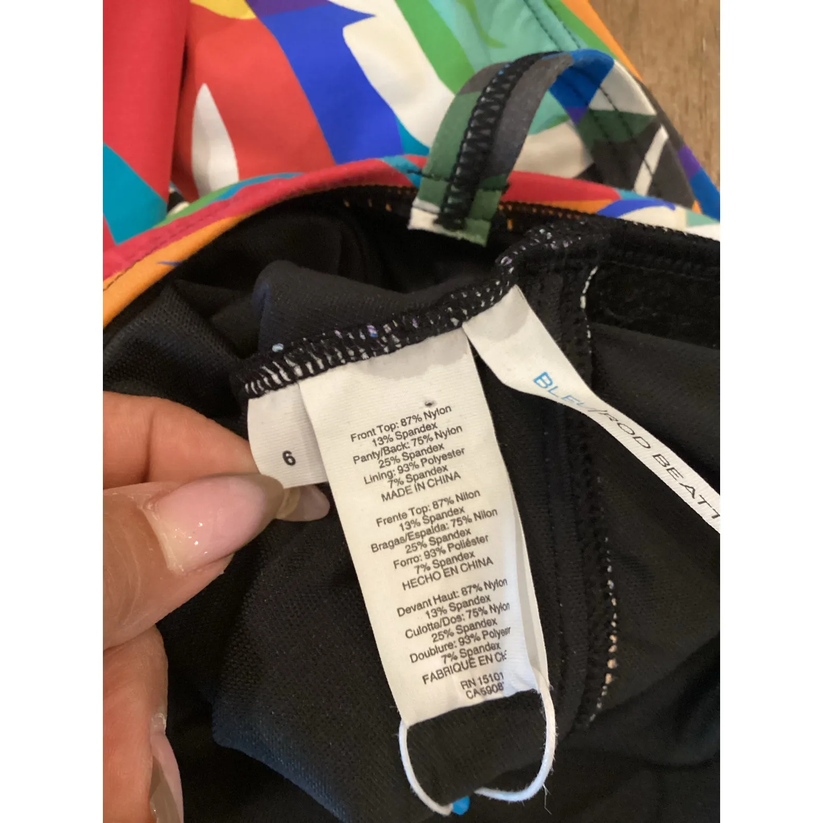 Bleu Rod Beattie the Mix High-Neck Mio One Piece tropical print Swimsuit 6 NWT - Image 6