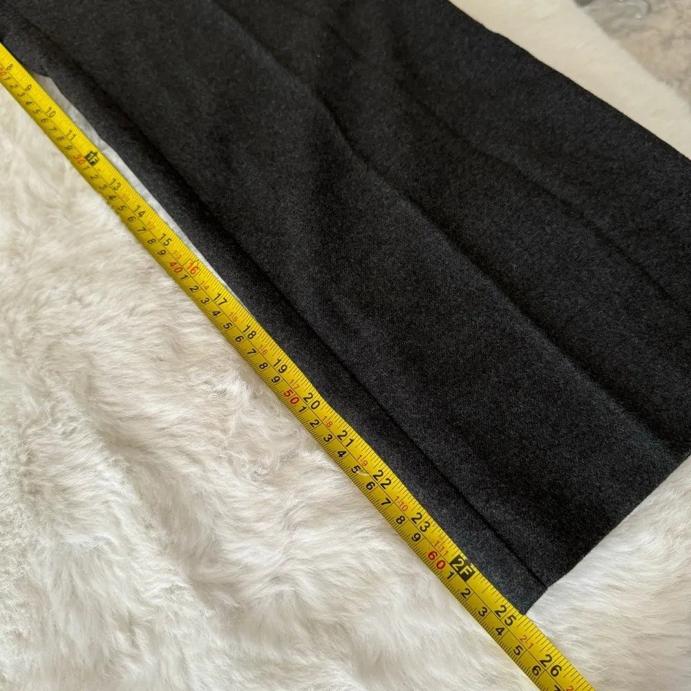 Zara Basic Wide Leg Ankle Pants - Charcoal - Image 6