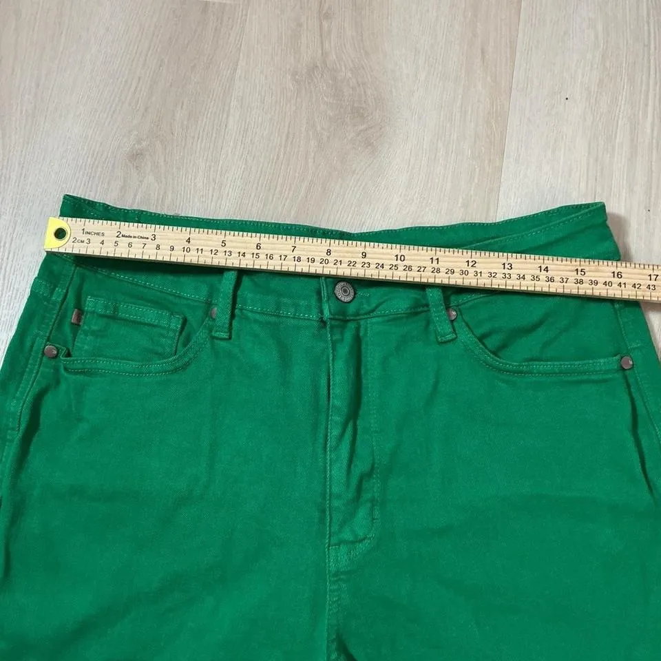 Judy Blue Garment Dyed Green Denim Shorts Women's 1XL - Image 5