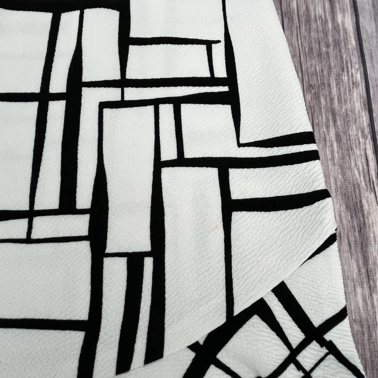 Pleione Flare Trumpet Pencil Skirt M 8 10 Chic Abstract Art Print Line Striped - Image 3