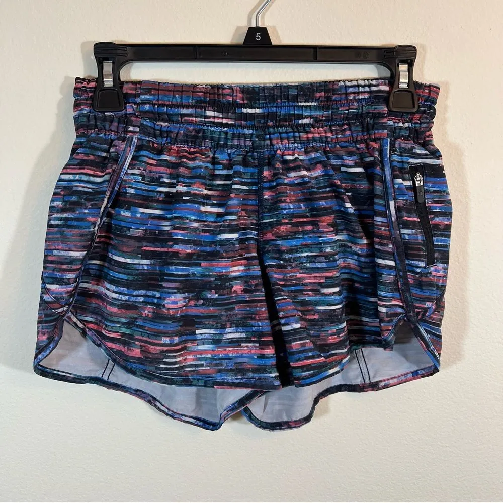 Lululemon Hinshu Alpine Stripe Tracker Shorts Size 6 Blue - Image 2