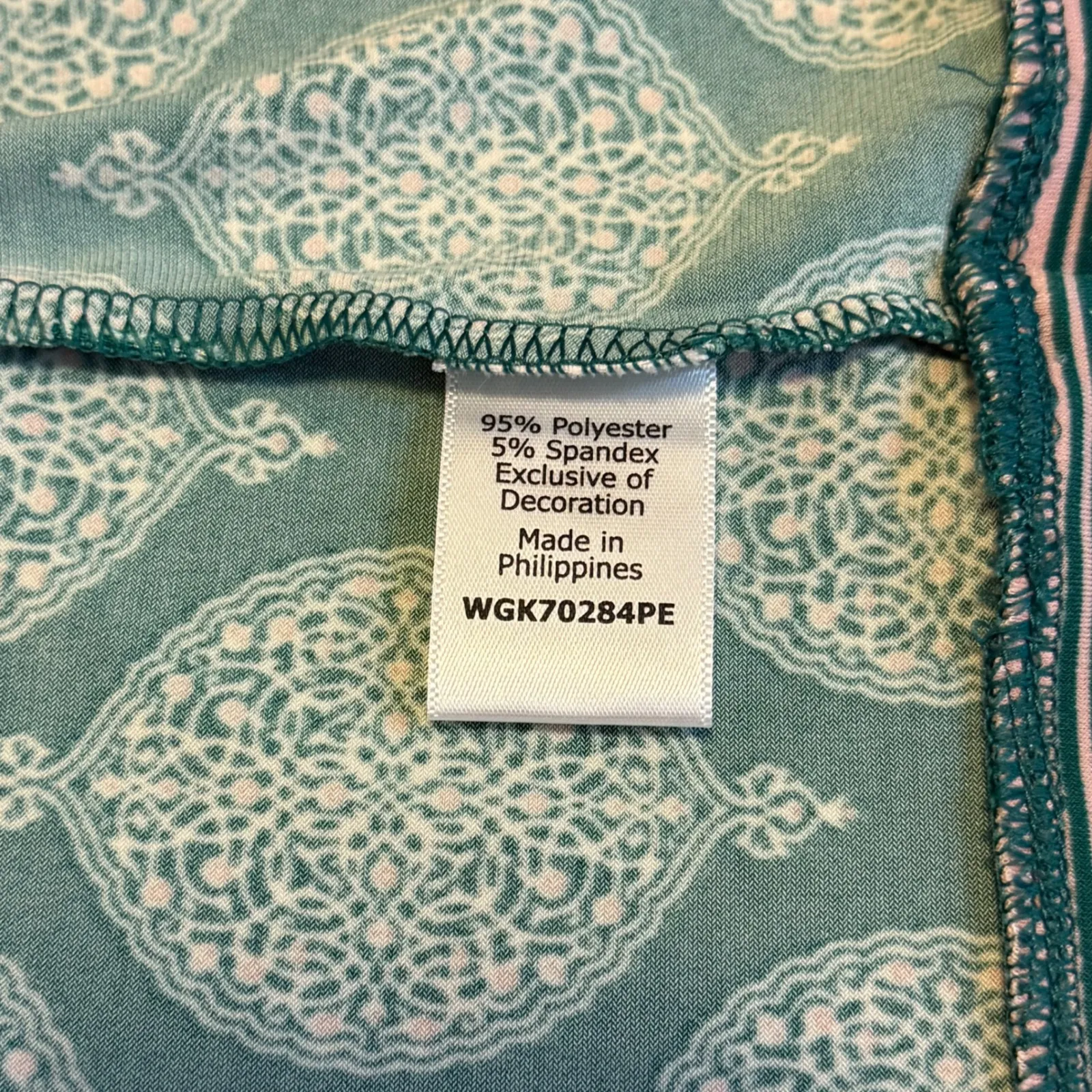 Magnolia Grace Alhambra Petite XL Green Medallion Print V Neck Sleeveless Dress - Image 8