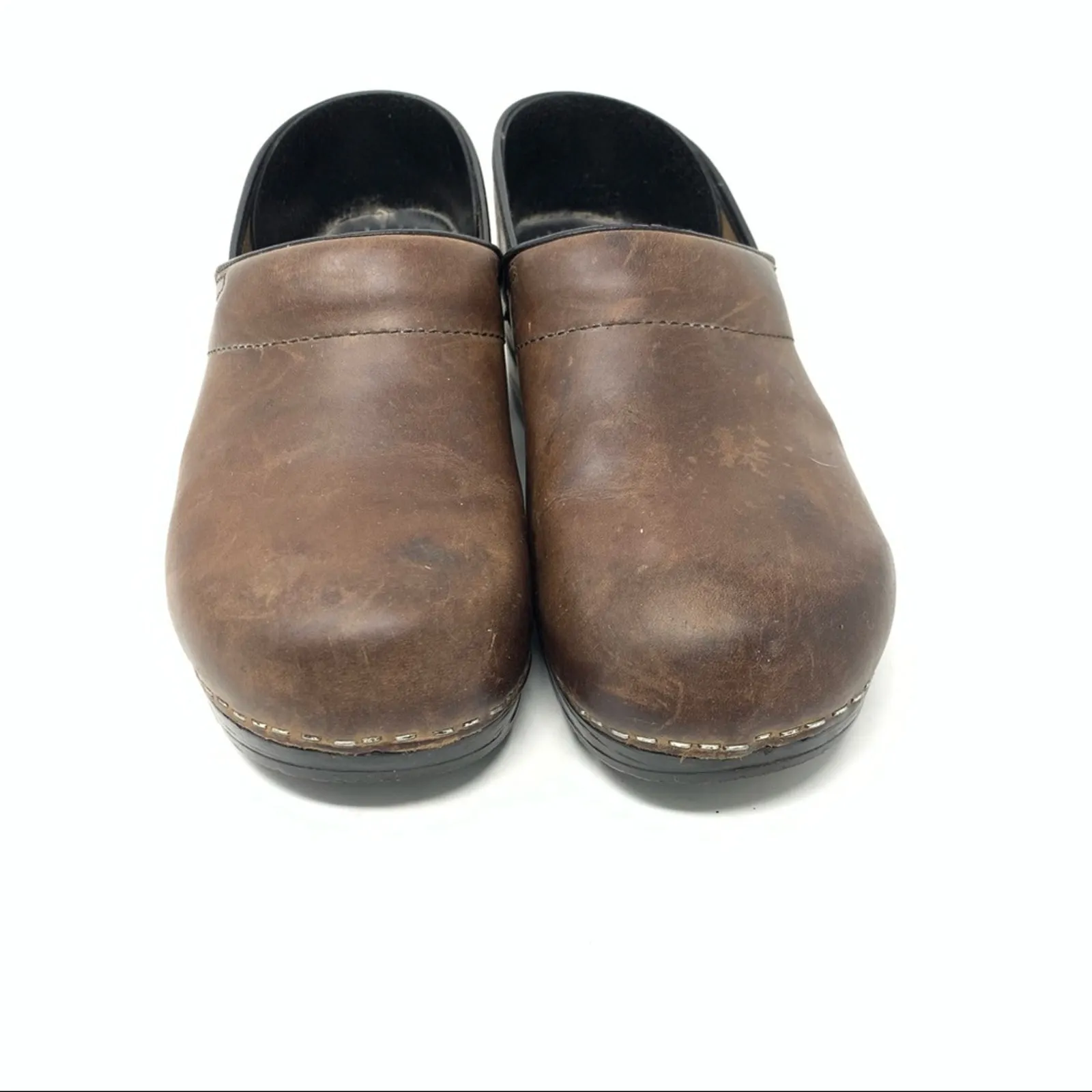 Dansko Distressed Brown Leather Clog size 41 - Image 2