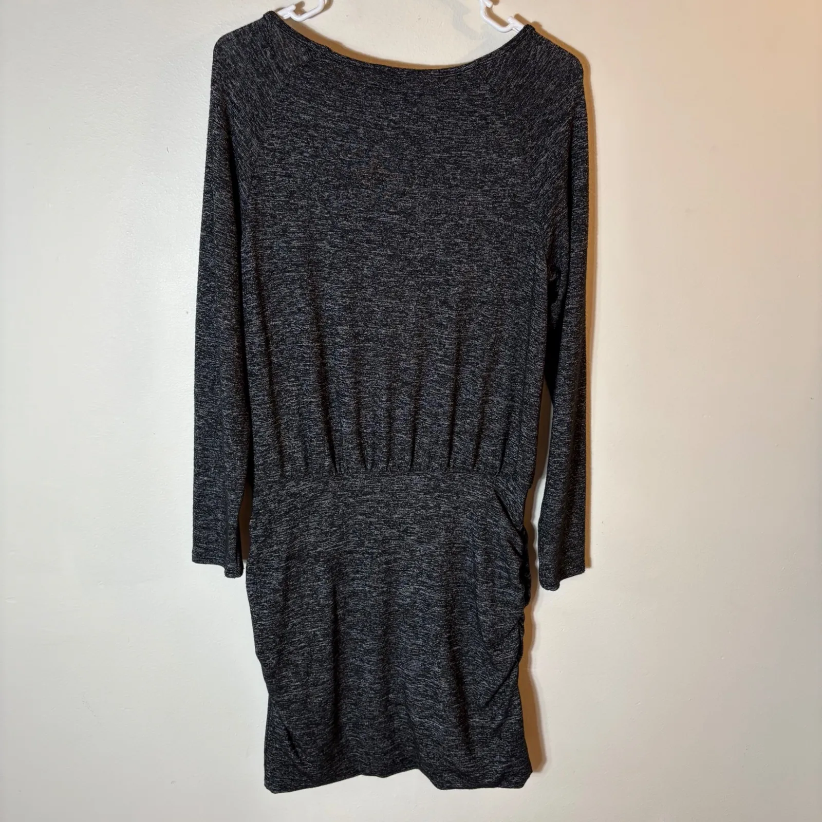 Banana Republic Knit Sweater Dress Charcoal Gray Elastic Waist‎ Size Medium - Image 7