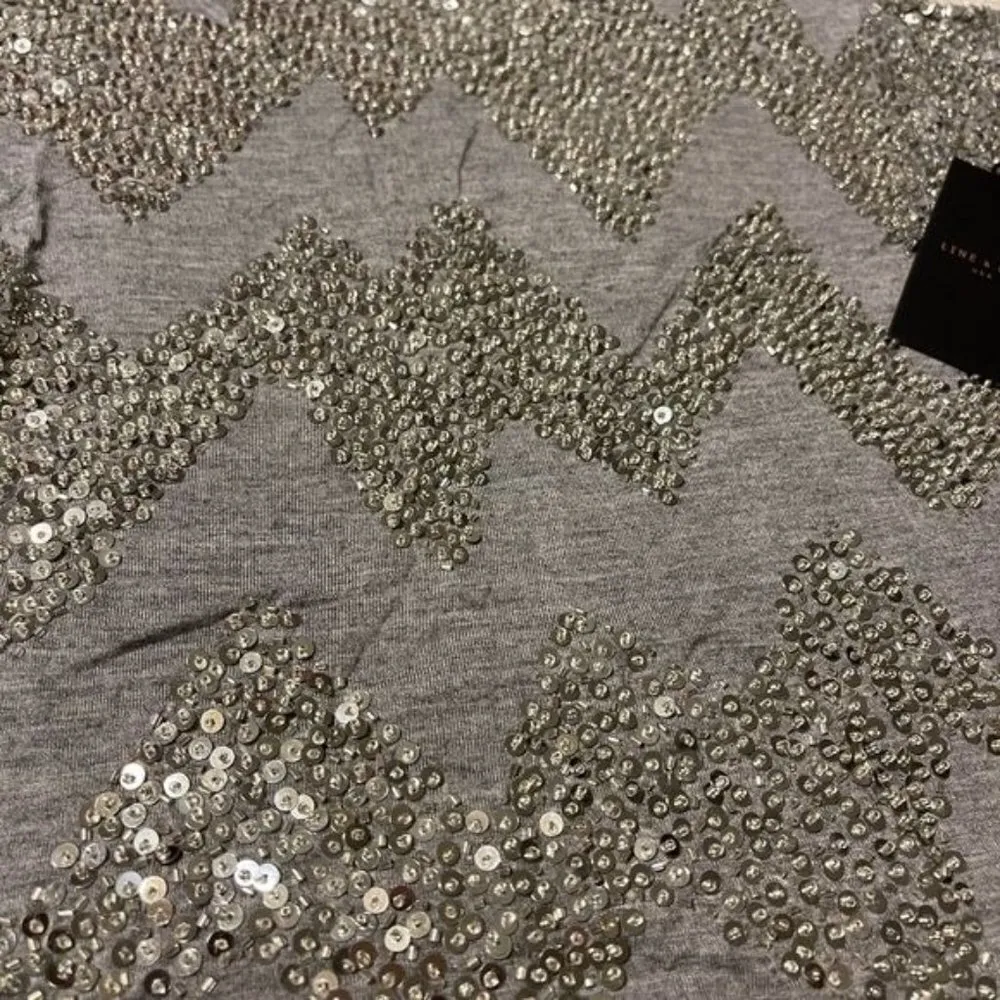 Line and Dot NWT  Gray Wool Blend Sequin Tank Top - Image 3