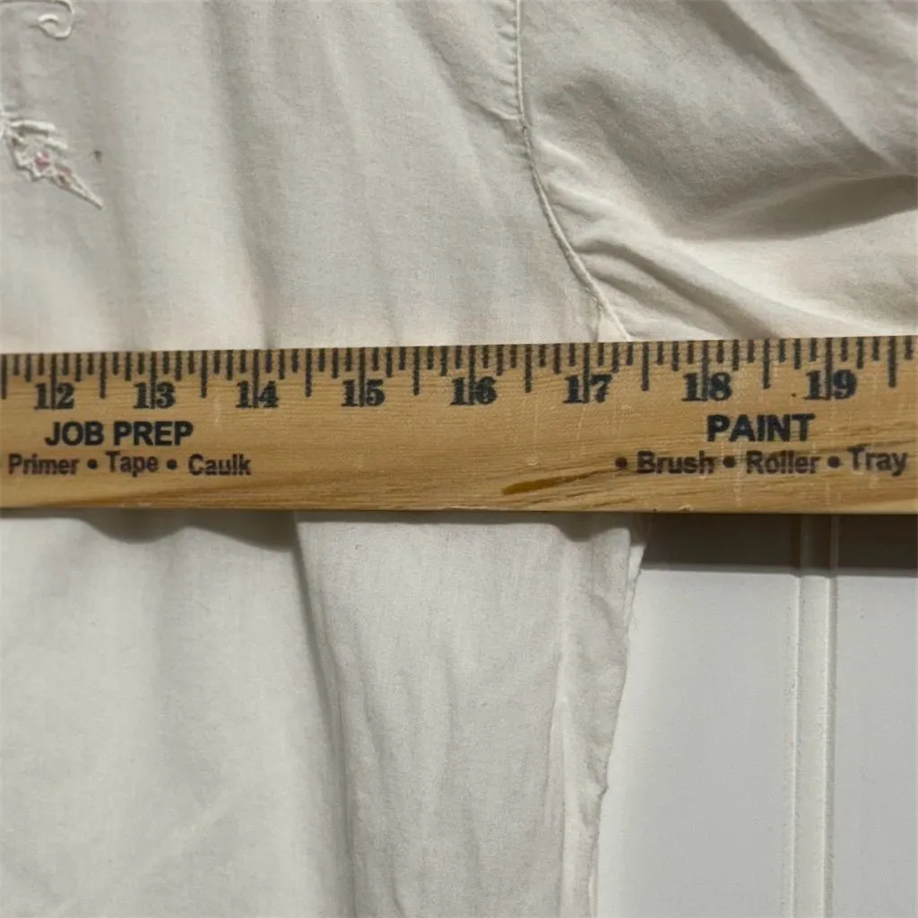 Sacred Threads Embroidered Peasant Blouse S White 100% Cotton Boho Hippie Tunic - Image 3