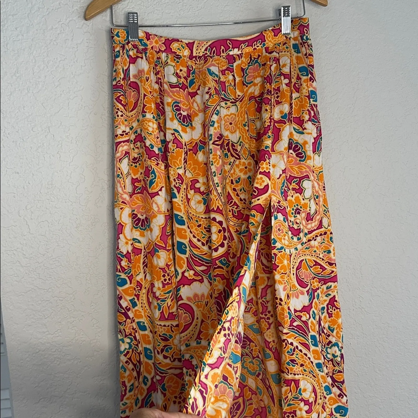 Patrons of Peace Windward Paisley Maxi Skirt High Thigh Slit Sexy Boho Casual - Image 2