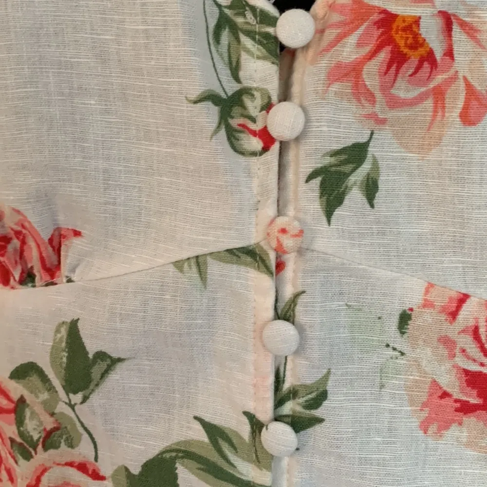 ZARA Linen Button Front Dress Sz: L - Image 5