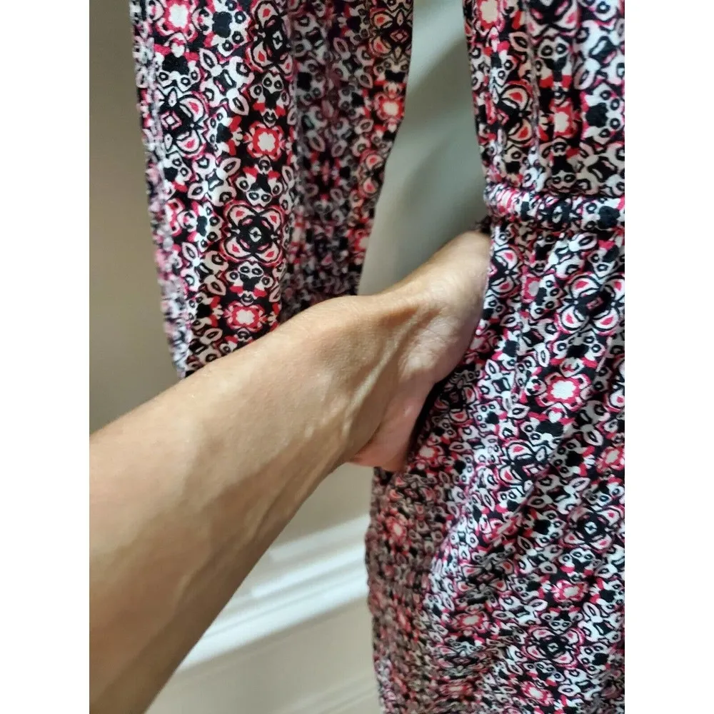 Gap Women Multicolor Rayon Sweetheart Neck Long Sleeve Casual Romper Size Small - Image 9