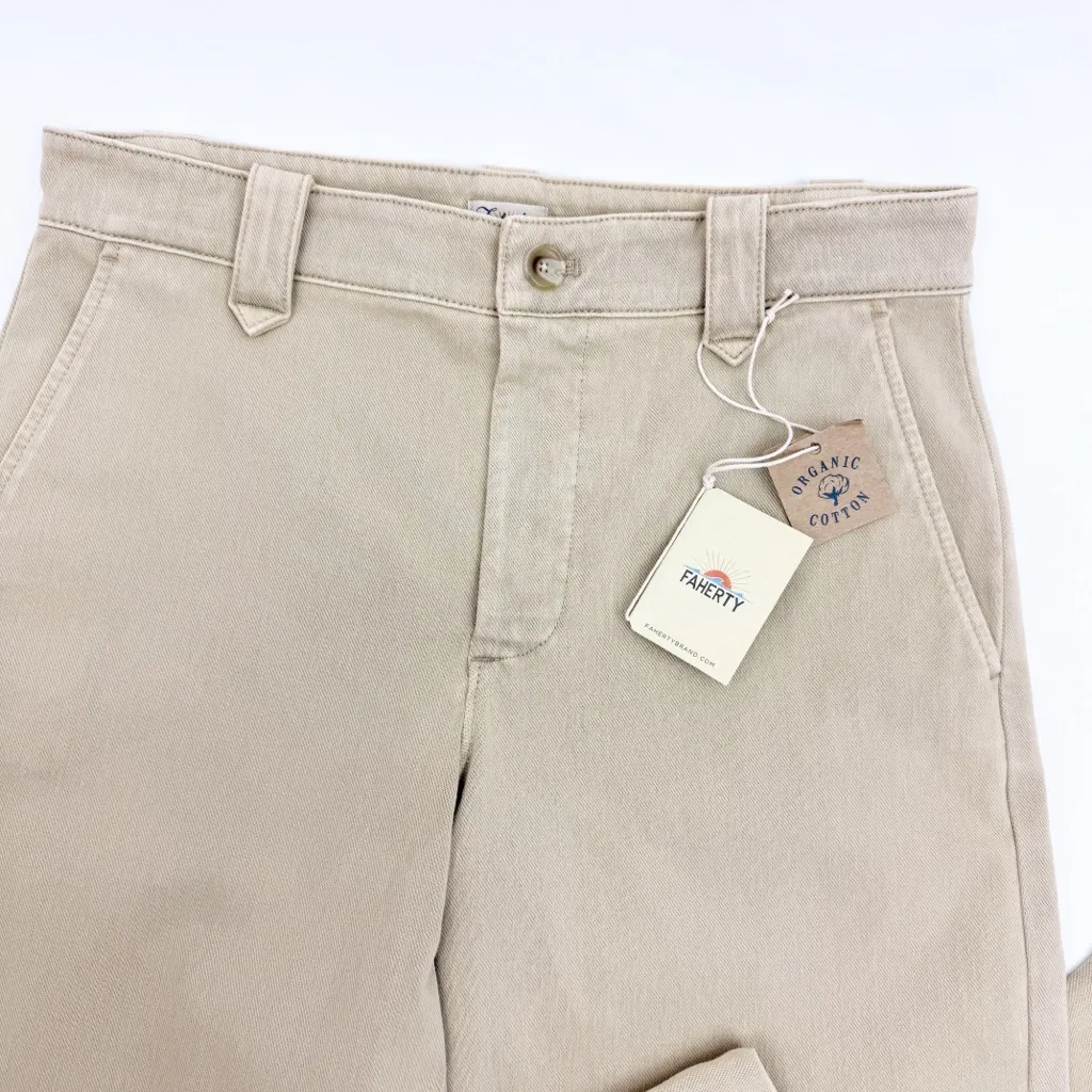 Faherty Coastline Stretch Chino Organic Cotton Pants Trousers Straight Leg Khaki - Image 8