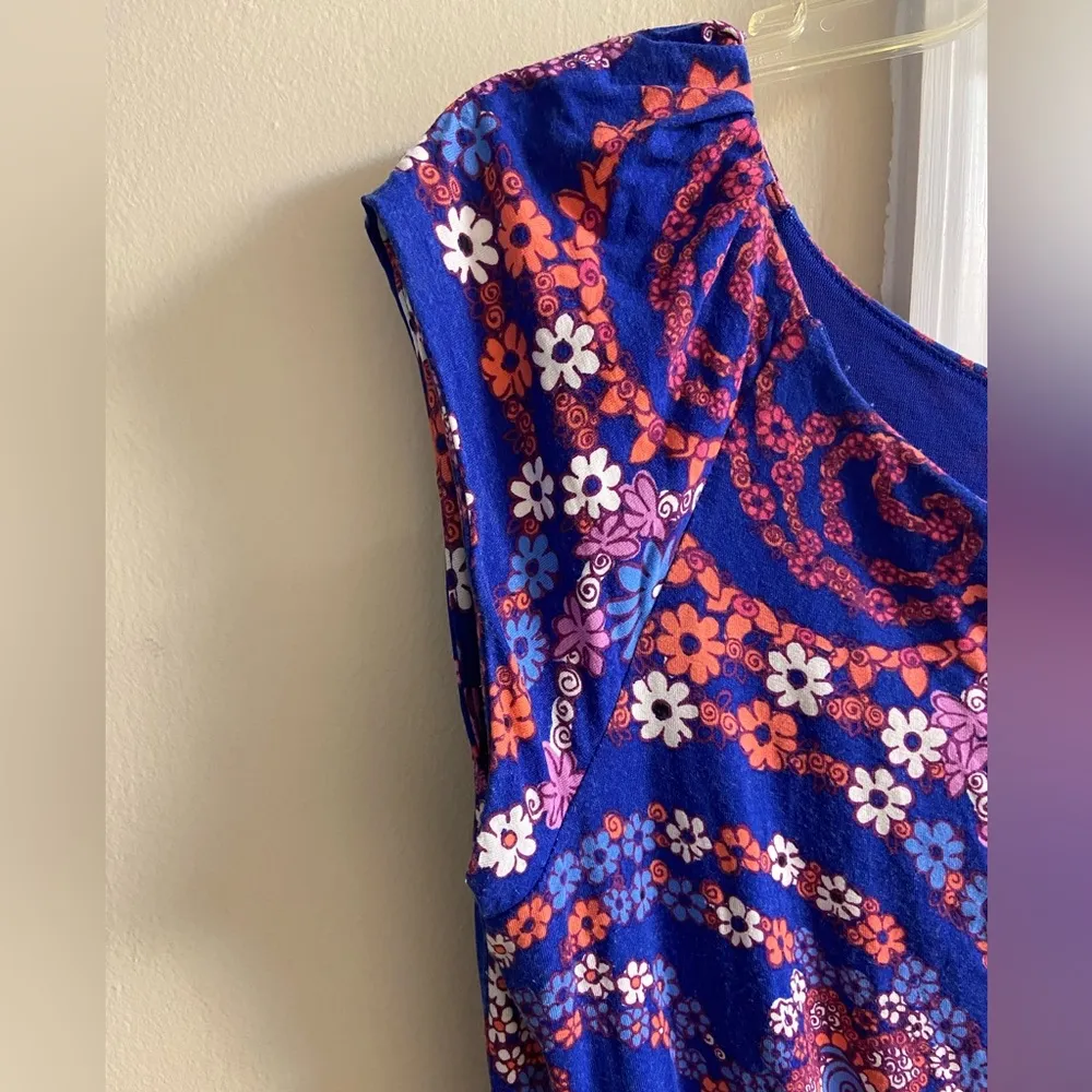 Lilly Pulitzer Laney floral dress cap sleeve jersey midi dress Large - Image 6