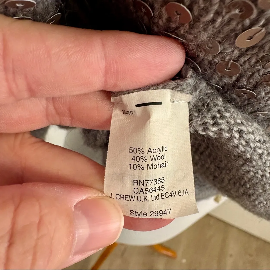 J Crew Scattered Sequin Sweater* - Image 6