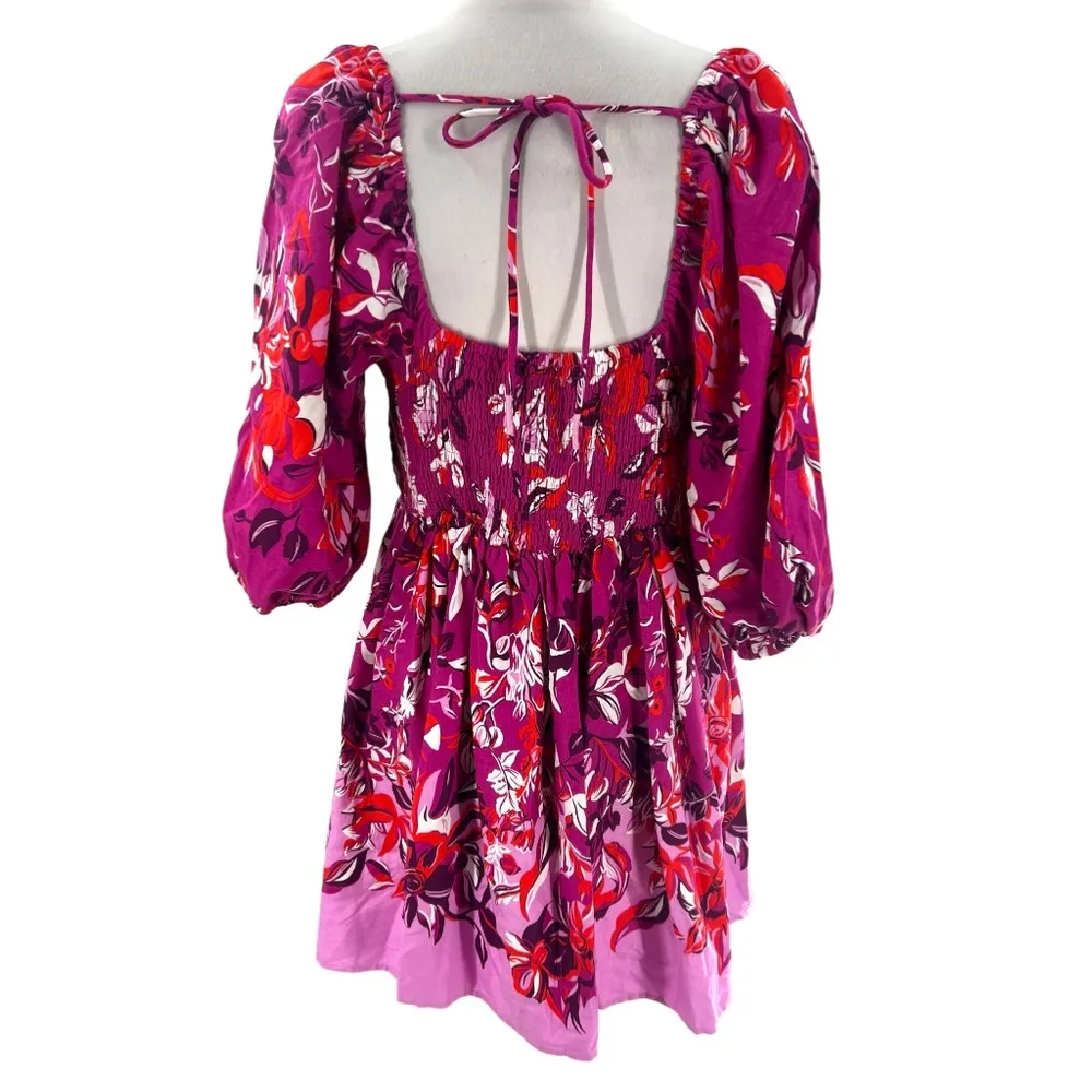 NWT By Anthropologie Alexandra Farmer Smocked Flannel Dress XS petite - Image 2