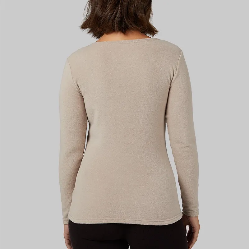 New 32 Degrees WOMEN'S HEAVYWEIGHT FLEECE BASELAYER SCOOP TOP‎ - Image 2