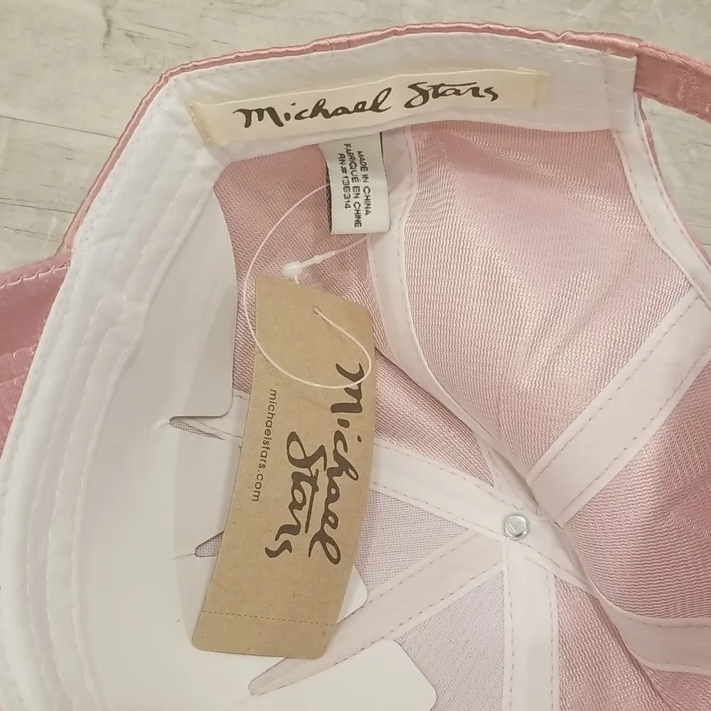 💕MICHAEL STARS💕 Satin Dreams Baseball Cap ~ Pink NWT - Image 11