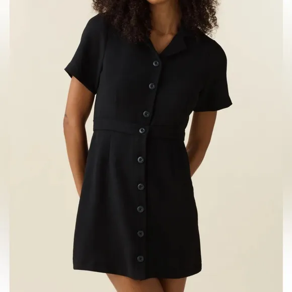 VETTA The‎ Notch Collar Two Piece Dress Convertible Black Dress Size 0 - Image 3