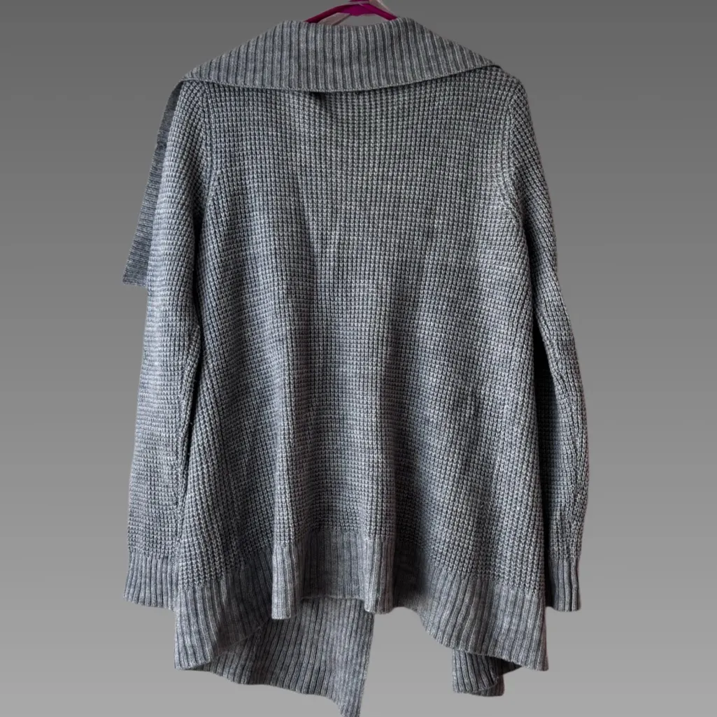 Michael Kors Gray Draped Shaker Cardigan - Image 2