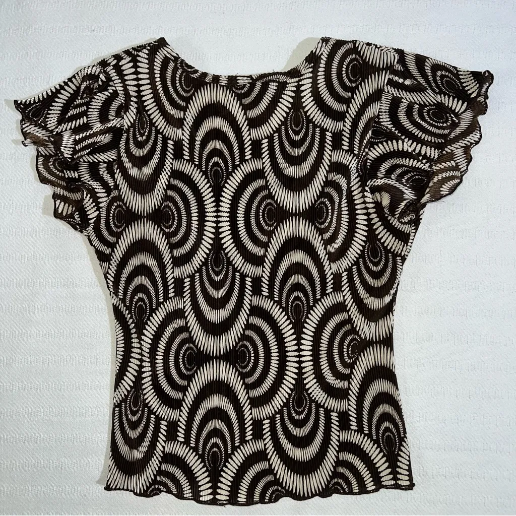 Vintage Y2K Womens Retro Short Sleeve Top Size Small 2000s - Image 2