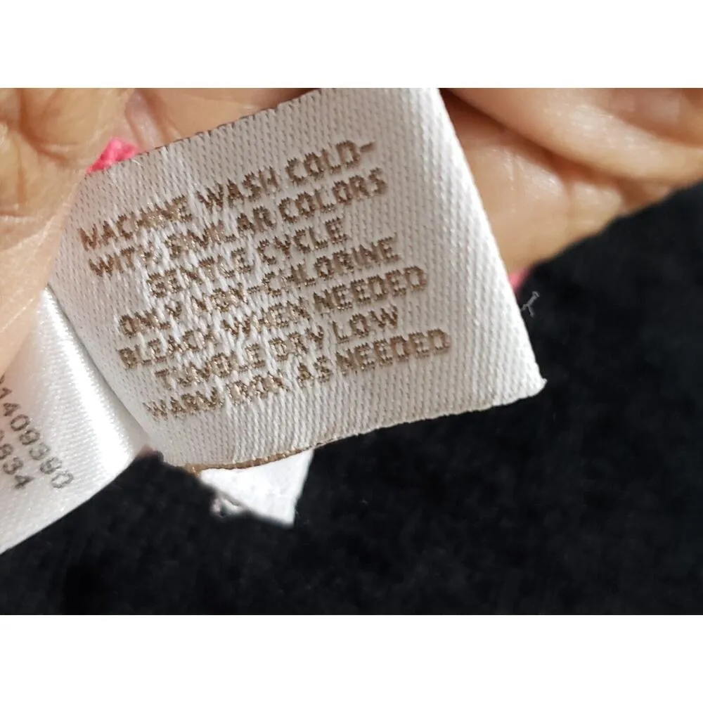 Chico's Womens Pink White Striped 100% Cotton V Neck Long Sleeve Sweater Size L - Image 7