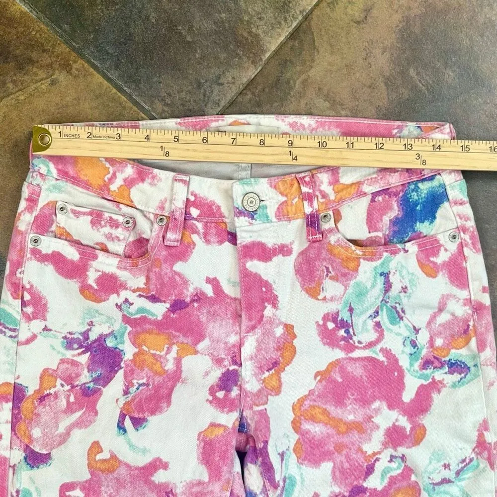 Levi's Watercolor Floral Ankle Length Denim Skinny Legging 31 - Image 4