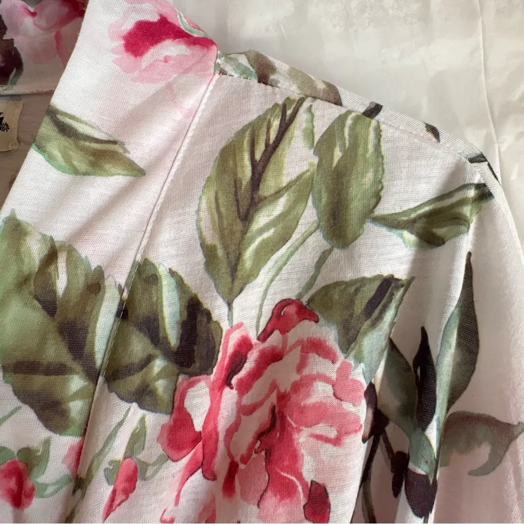 Show Me Your Mumu Garden Of Blooms Brie Robe Duster Pink Green Sz OS Floral - Image 5